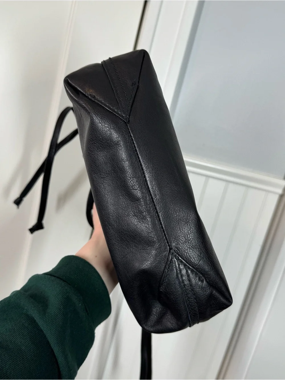 Madewell the piazza crossbody in black leather NO STRAP‎